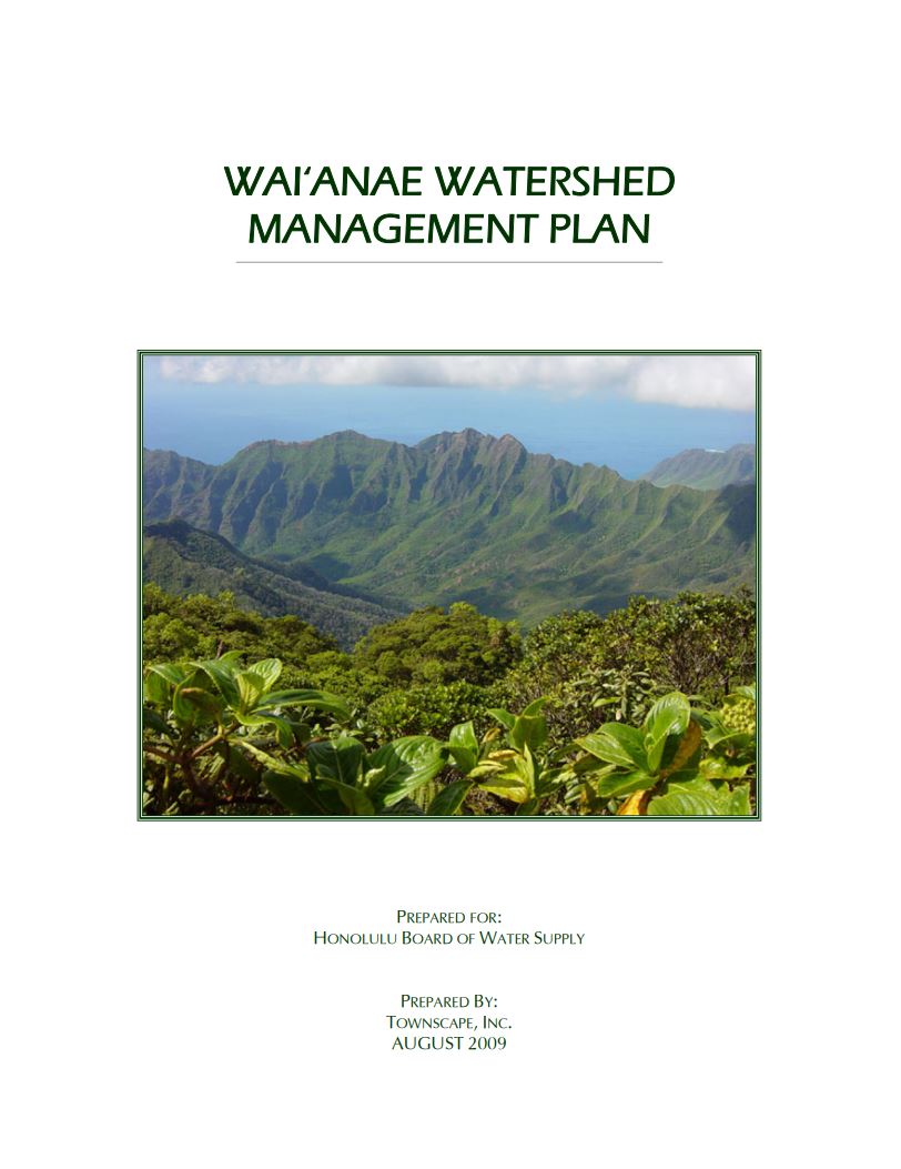 waianae watershed management plan